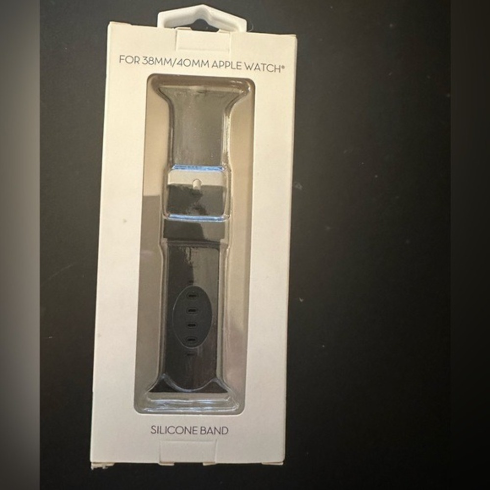 WITHit Black Silicone Band for Apple‎ Watch 38mm 40mm NBN19WA023 New